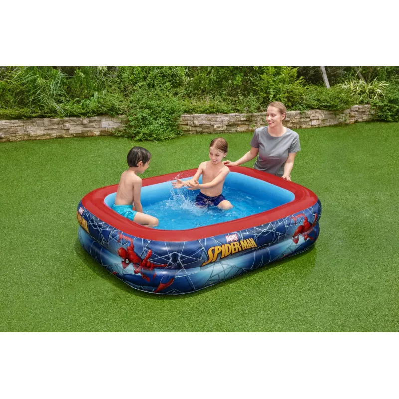 Bestway Piscina de juego, Piscina hinchable, 450 L, Rectangular, 6 año(s), Spider-Man, Vinilo