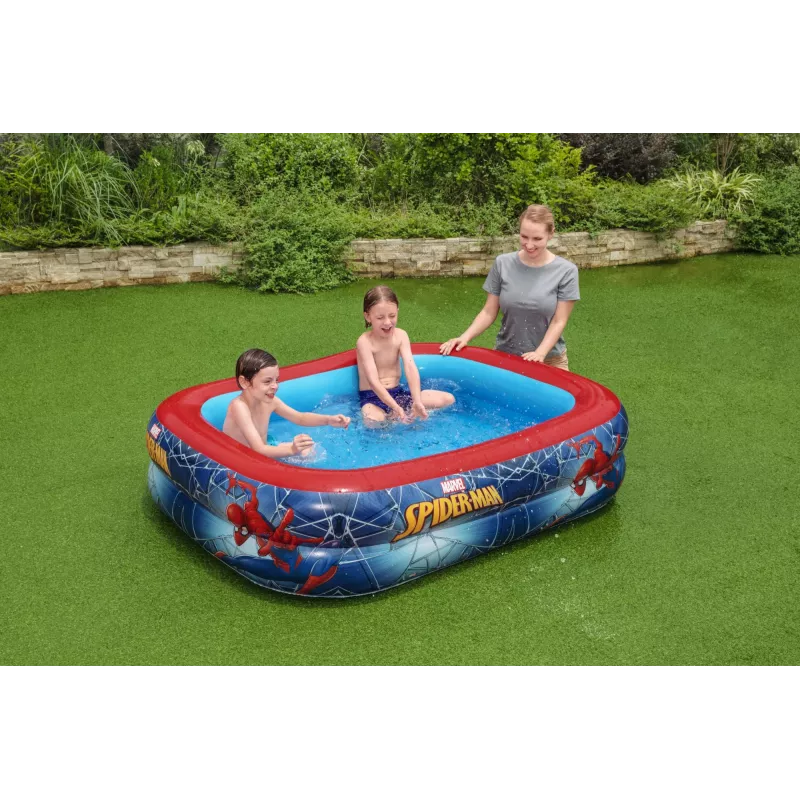 Bestway Piscina de juego, Piscina hinchable, 450 L, Rectangular, 6 año(s), Spider-Man, Vinilo