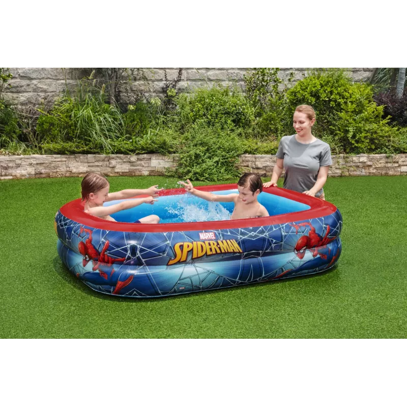 Bestway Piscina de juego, Piscina hinchable, 450 L, Rectangular, 6 año(s), Spider-Man, Vinilo