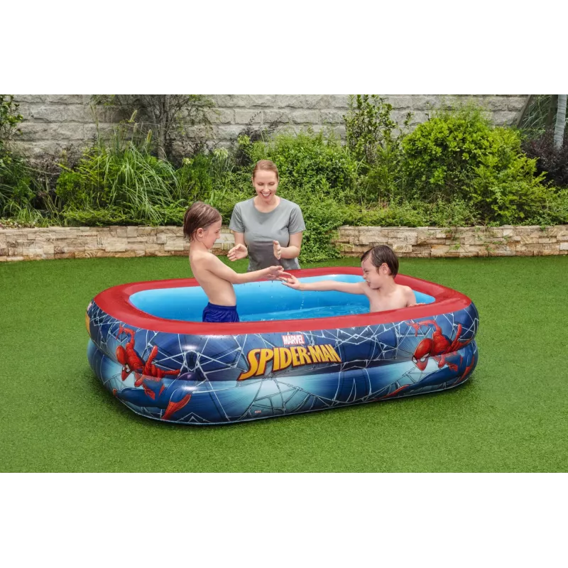 Bestway Piscina de juego, Piscina hinchable, 450 L, Rectangular, 6 año(s), Spider-Man, Vinilo