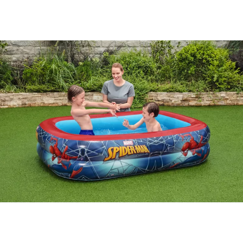Bestway Piscina de juego, Piscina hinchable, 450 L, Rectangular, 6 año(s), Spider-Man, Vinilo