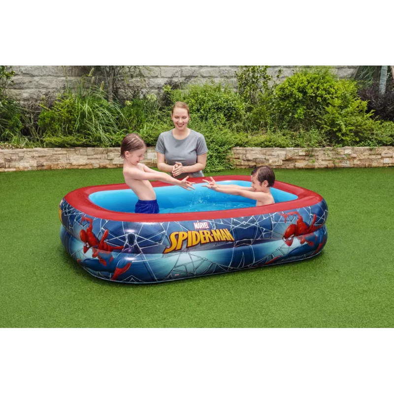 Bestway Piscina de juego, Piscina hinchable, 450 L, Rectangular, 6 año(s), Spider-Man, Vinilo