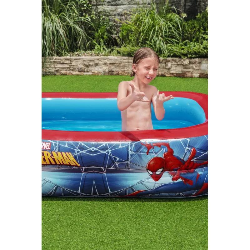 Bestway Piscina de juego, Piscina hinchable, 450 L, Rectangular, 6 año(s), Spider-Man, Vinilo