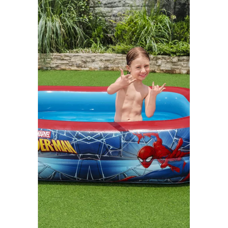 Bestway Piscina de juego, Piscina hinchable, 450 L, Rectangular, 6 año(s), Spider-Man, Vinilo