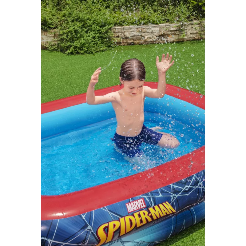 Bestway Piscina de juego, Piscina hinchable, 450 L, Rectangular, 6 año(s), Spider-Man, Vinilo
