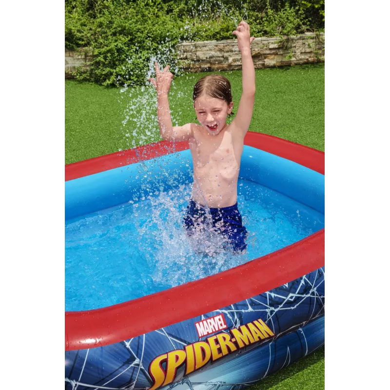 Bestway Piscina de juego, Piscina hinchable, 450 L, Rectangular, 6 año(s), Spider-Man, Vinilo