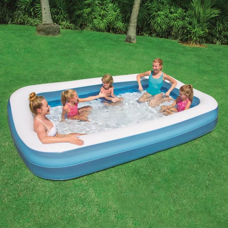 Bestway Piscina familiar rectangular azul hinchable 3,05 m x 1,83 m x 46 cm