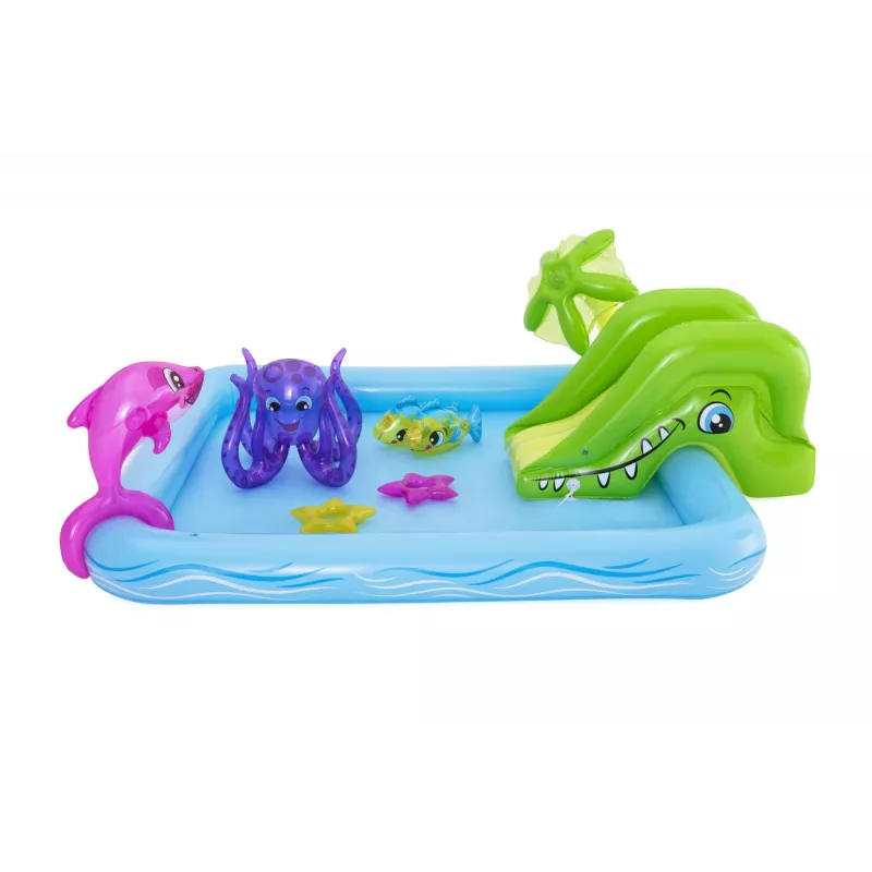 Bestway Play Center Fantastic Aquarium Piscina de juego, Piscina hinchable, 308 L, Forma de 8, 2 a., Vinilo, Multicolor