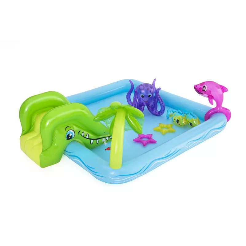 Bestway Play Center Fantastic Aquarium Piscina de juego, Piscina hinchable, 308 L, Forma de 8, 2 a., Vinilo, Multicolor