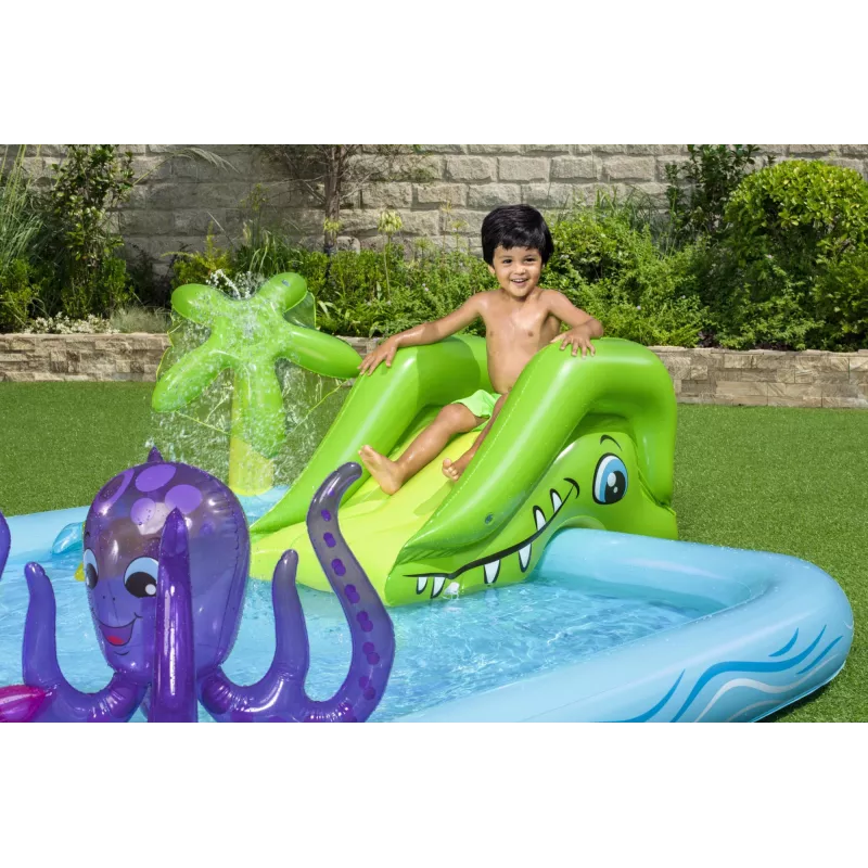 Bestway Play Center Fantastic Aquarium Piscina de juego, Piscina hinchable, 308 L, Forma de 8, 2 a., Vinilo, Multicolor