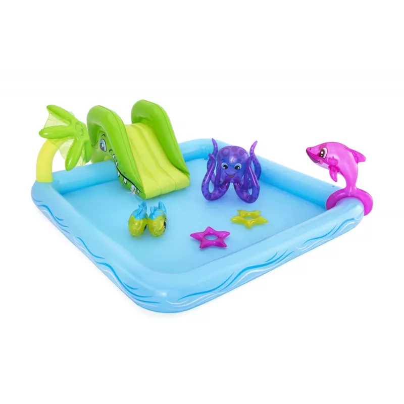 Bestway Play Center Fantastic Aquarium Piscina de juego, Piscina hinchable, 308 L, Forma de 8, 2 a., Vinilo, Multicolor