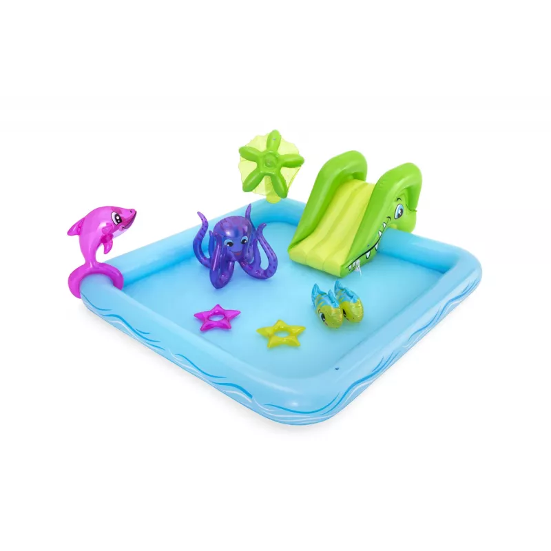 Bestway Play Center Fantastic Aquarium Piscina de juego, Piscina hinchable, 308 L, Forma de 8, 2 a., Vinilo, Multicolor