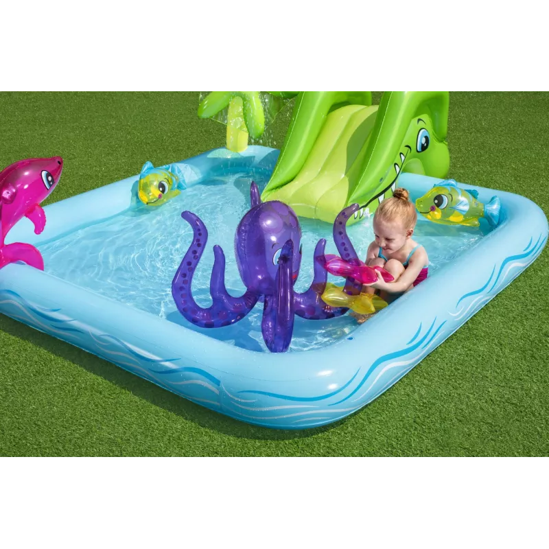 Bestway Play Center Fantastic Aquarium Piscina de juego, Piscina hinchable, 308 L, Forma de 8, 2 a., Vinilo, Multicolor