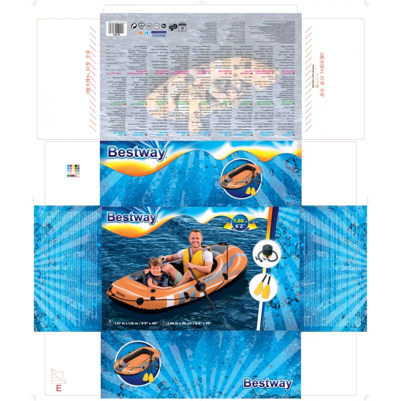 Bestway HYDRO-FORCE Embarcación hinchable - incluye remo y bomba de pie