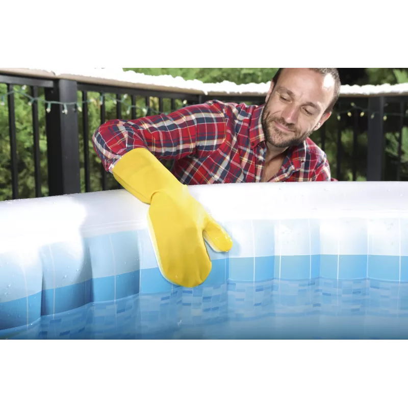 Bestway Lay-Z-Spa Juego de herramientas todo en uno, set de limpieza, todas las marcas, gris, blanco, amarillo, 394 g, caja a todo color, 80 mm
