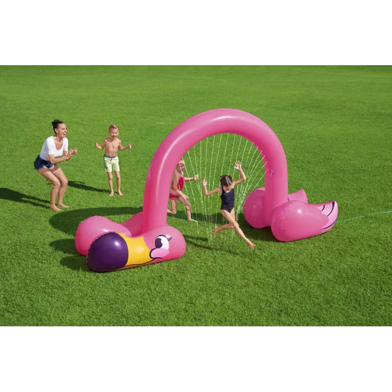Bestway 11'2 inch x 43 inch x 6'4 inch/3,40 m x 1,10 m x 1,93 m Jumbo Flamingo Sprinkler