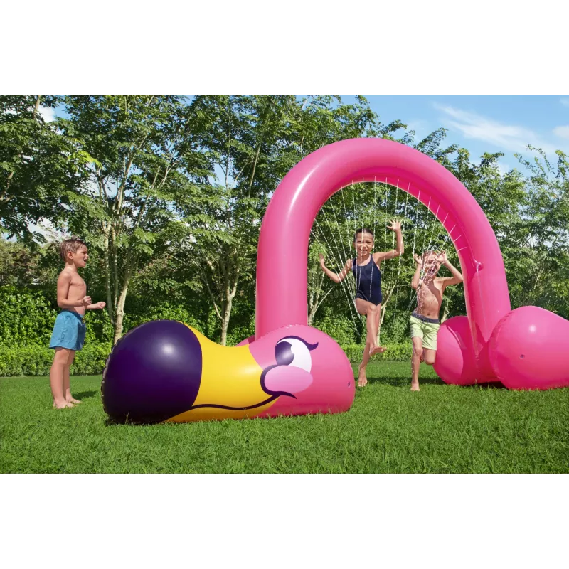 Bestway 11'2 inch x 43 inch x 6'4 inch/3,40 m x 1,10 m x 1,93 m Jumbo Flamingo Sprinkler