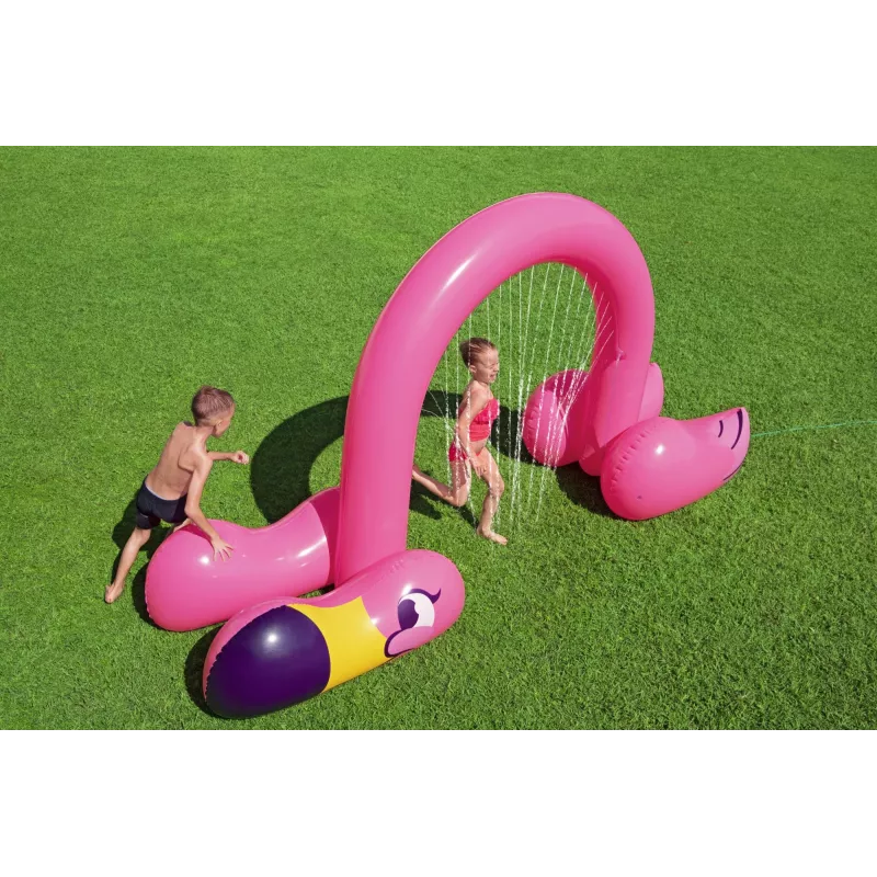 Bestway 11'2 inch x 43 inch x 6'4 inch/3,40 m x 1,10 m x 1,93 m Jumbo Flamingo Sprinkler
