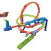 Hot Wheels Action Loop Cyclone Challenge Pista con coche de juguete a escala 1:64, fácil almacenamiento