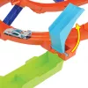 Hot Wheels Action Loop Cyclone Challenge Pista con coche de juguete a escala 1:64, fácil almacenamiento