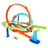Hot Wheels Action Loop Cyclone Challenge Pista con coche de juguete a escala 1:64, fácil almacenamiento