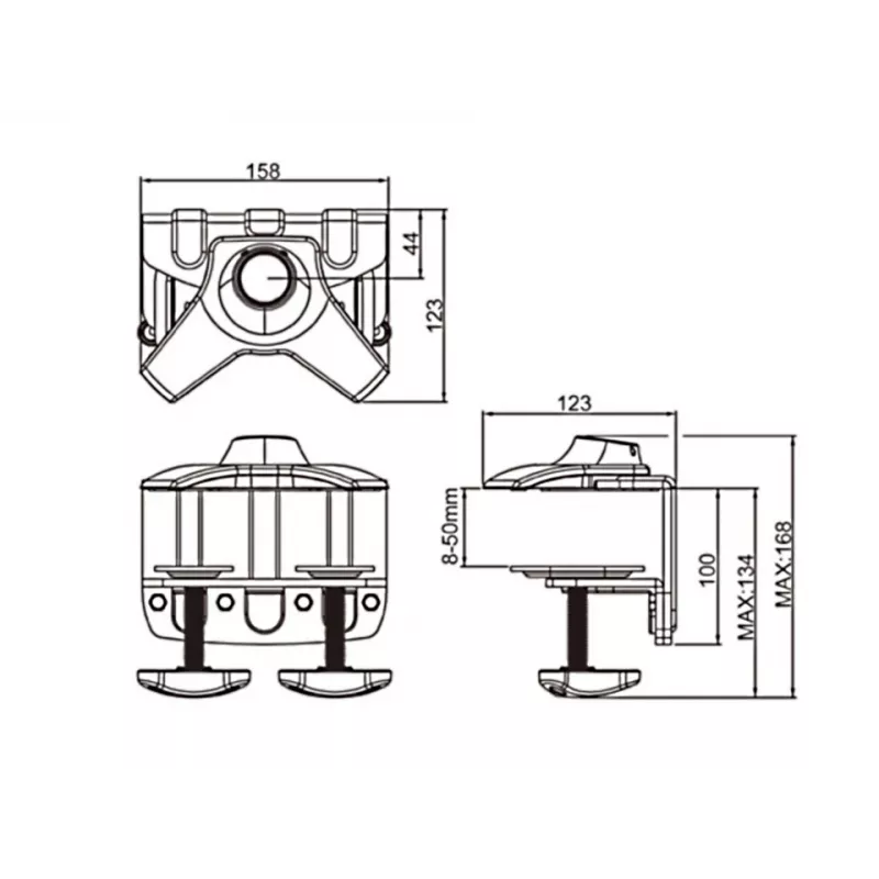 Multibrackets M Desktopmount Single / Dual / Triple Stand Pinza de mesa