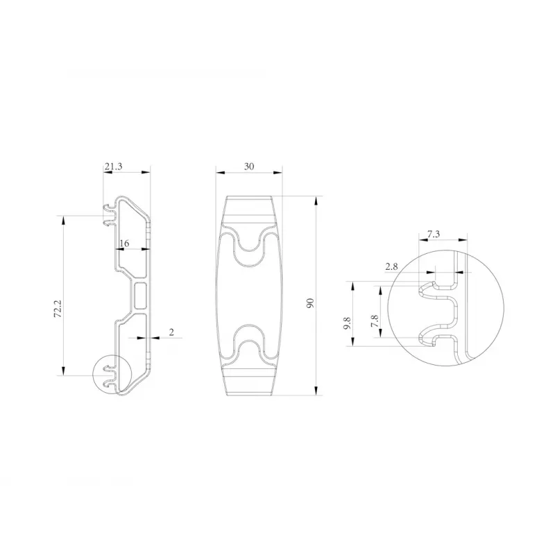 Multibrackets M Pro Series - Clip de gestión de cables pack de 6, Clip de gestión de cables, Negro, Plástico, 100 g, 90 mm, 30 mm
