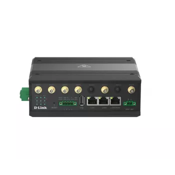 D-Link 5G IIoT Gateway, Pasarela móvil, Negro, Gigabit Ethernet, 10,100,1000 Mbit/s, 802.11a, 802.11b, 802.11g, Wi-Fi 4 (802.11n), Wi-Fi 5 (802.11ac), 300,866 Mbit/s