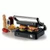 Ariete 1934 MetalGrill 3in1, Parrilla eléctrica para parrilla mixta, 2000 W, 3 modos de cocción, placas antiadherentes, Plata/Negro