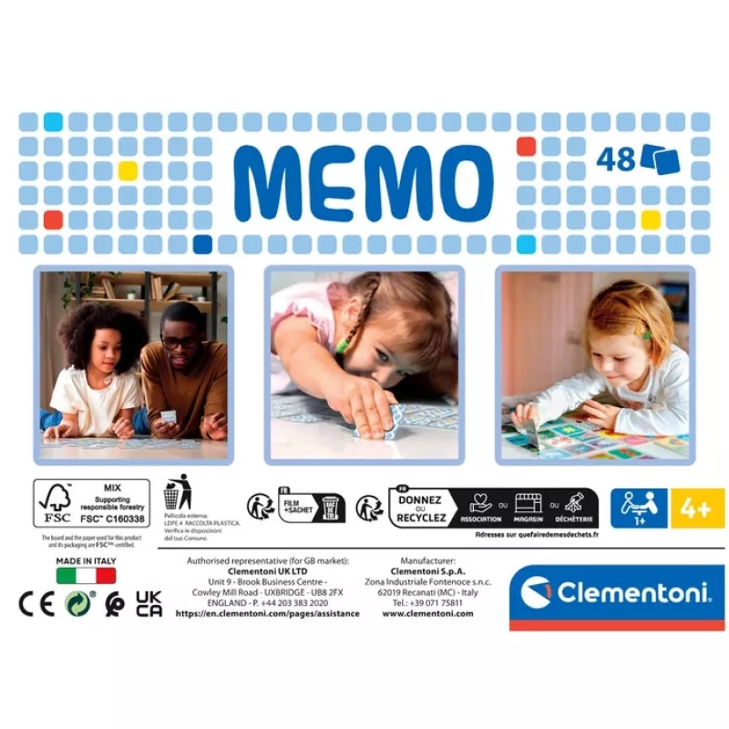 Clementoni 18314 Juego de mesa/cartas Memory