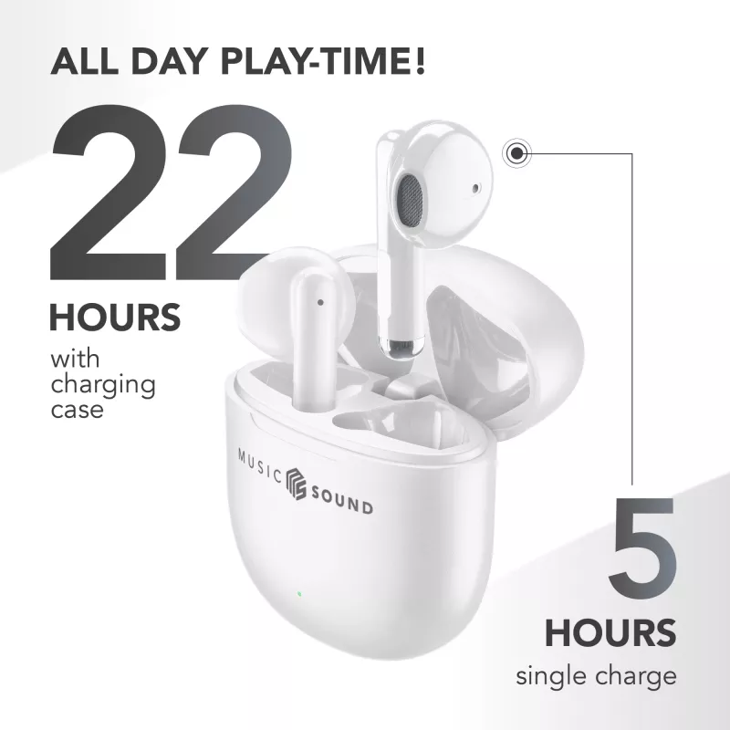 Music Sound Breeze Auriculares Bluetooth in-ear con diseño de cápsula y funda de color