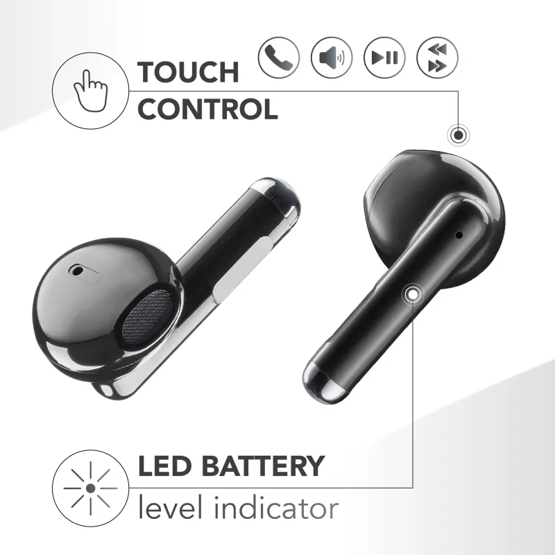 Music Sound Breeze Auriculares Bluetooth de cápsula con estuche de color