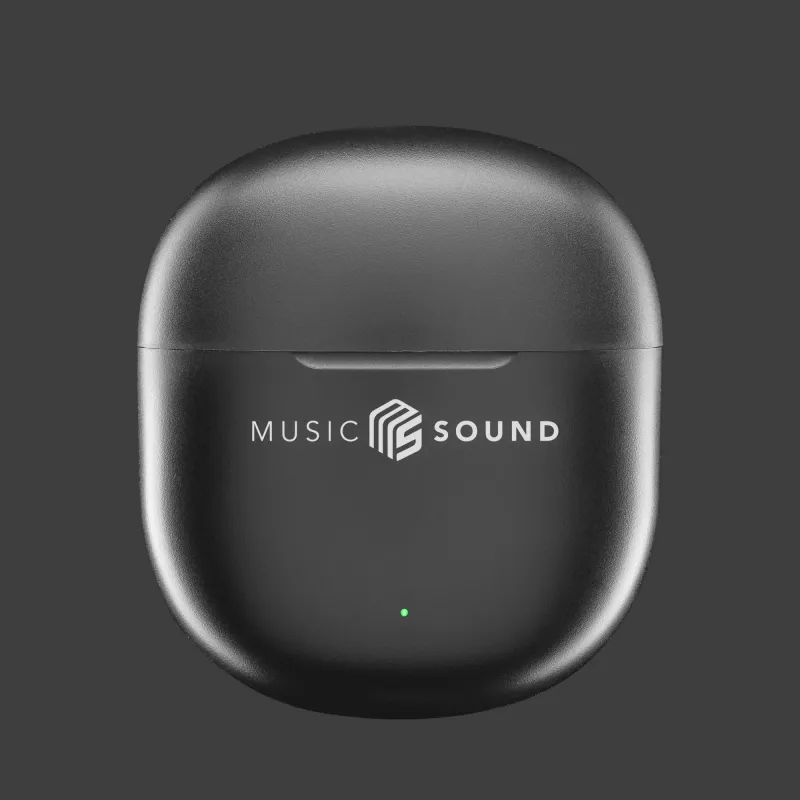 Music Sound Breeze Auriculares Bluetooth de cápsula con estuche de color