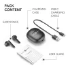 Music Sound Breeze Auriculares Bluetooth de cápsula con estuche de color