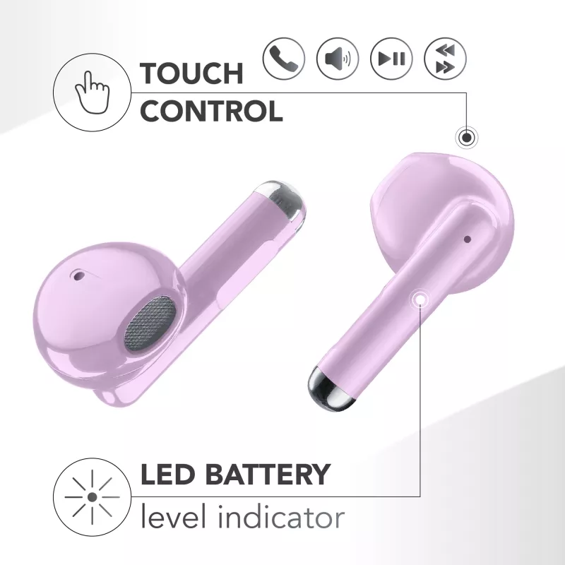 Music Sound Breeze Auriculares Bluetooth de cápsula con estuche de color