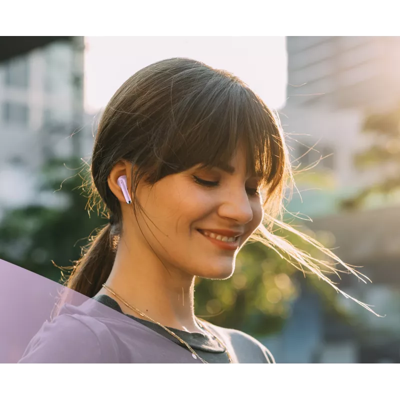 Music Sound Breeze Auriculares Bluetooth de cápsula con estuche de color