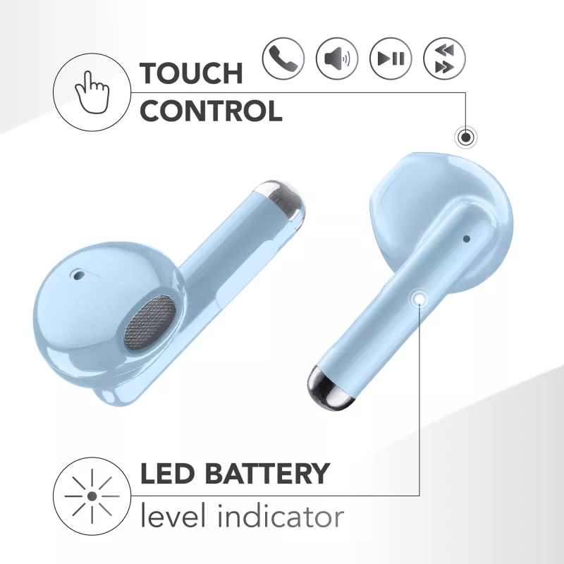 Music Sound Breeze Auriculares in-ear estilo cápsula con funda de color