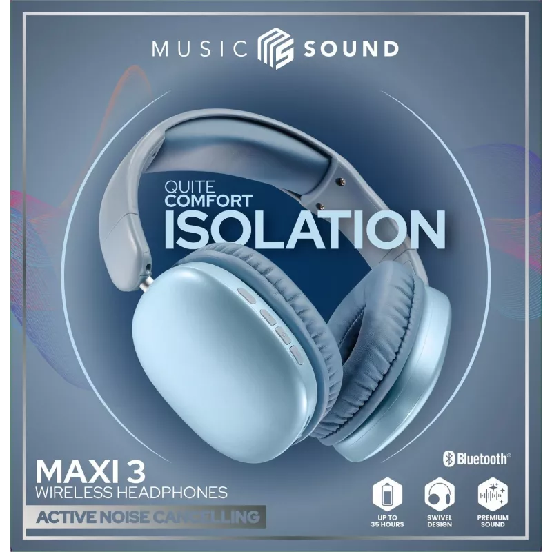 Music Sound MAXI3 MAXI3 Auriculares inalámbricos over-ear con cancelación activa de ruido