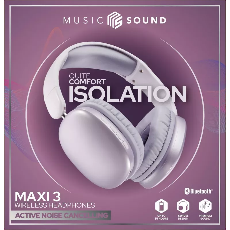 Music Sound MAXI3 MAXI3 Auriculares inalámbricos over-ear con cancelación activa de ruido