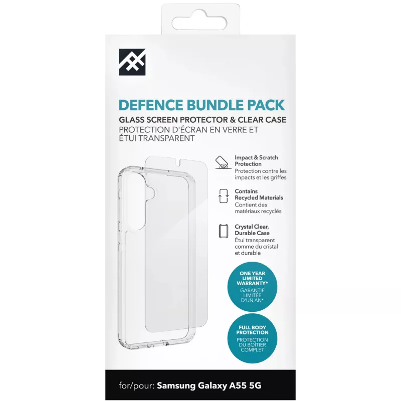 IFROGZ Defence Glass (Pack) Funda para móvil 16,8 cm (6,6 inch) Carcasa Transparente