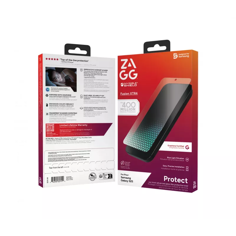 InvisibleShield Fusion XTR4 Samsung Galaxy S25 Pantalla