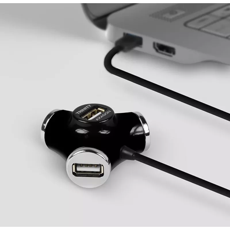 Axagon HUE-X3B Hub de interfaces USB 2.0 480 Mbit/s Negro