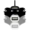 Axagon HUE-X3B Hub de interfaces USB 2.0 480 Mbit/s Negro