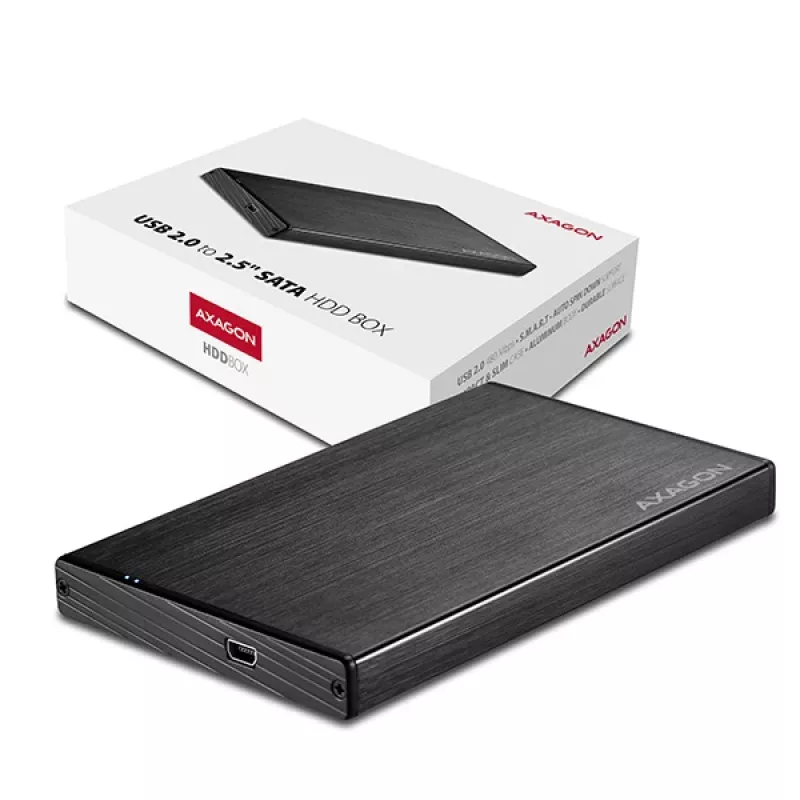 AXAGON EE25-XA - Carcasa para HDD / SSD - 2,5 pulgadas - SATA - Serial ATA II - Serial ATA III - 0,48 Gbit/s - Conectividad USB - Negro