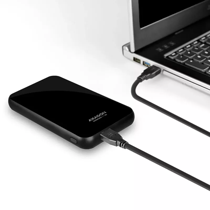 AXAGON EE25-S6B - Carcasa para HDD / SSD - 2,5 pulgadas - SATA - Serial ATA II - Serial ATA III - 5 Gbit/s - Conectividad USB - Negro