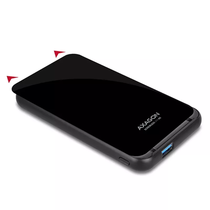 AXAGON EE25-S6B - Carcasa para HDD / SSD - 2,5 pulgadas - SATA - Serial ATA II - Serial ATA III - 5 Gbit/s - Conectividad USB - Negro