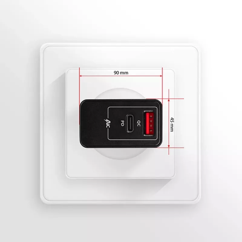 Axagon ACU-PQ22 Cargador para dispositivos móviles Teléfono móvil, batería externa, smartphone, smartwatch, tablet, universal Negro Carga rápida AC Interior