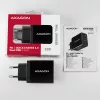 Axagon ACU-PQ22 Cargador para dispositivos móviles Teléfono móvil, batería externa, smartphone, smartwatch, tablet, universal Negro Carga rápida AC Interior