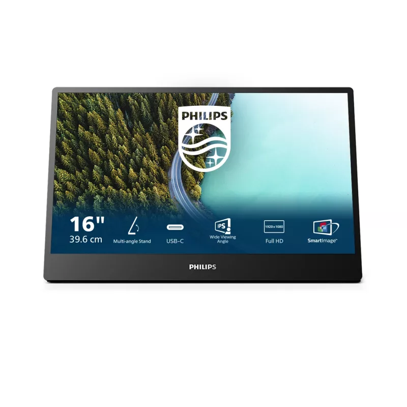 Philips 3000 series 16B1P3302/01 Monitor de ordenador 39,6 cm (15,6 pulgadas) 1920 x 1080 píxeles Full HD LED Negro