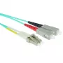 ACT Cable de red de fibra óptica LSZH multimodo 50/125 OM3 dúplex de 1 metro con conectores LC y SC